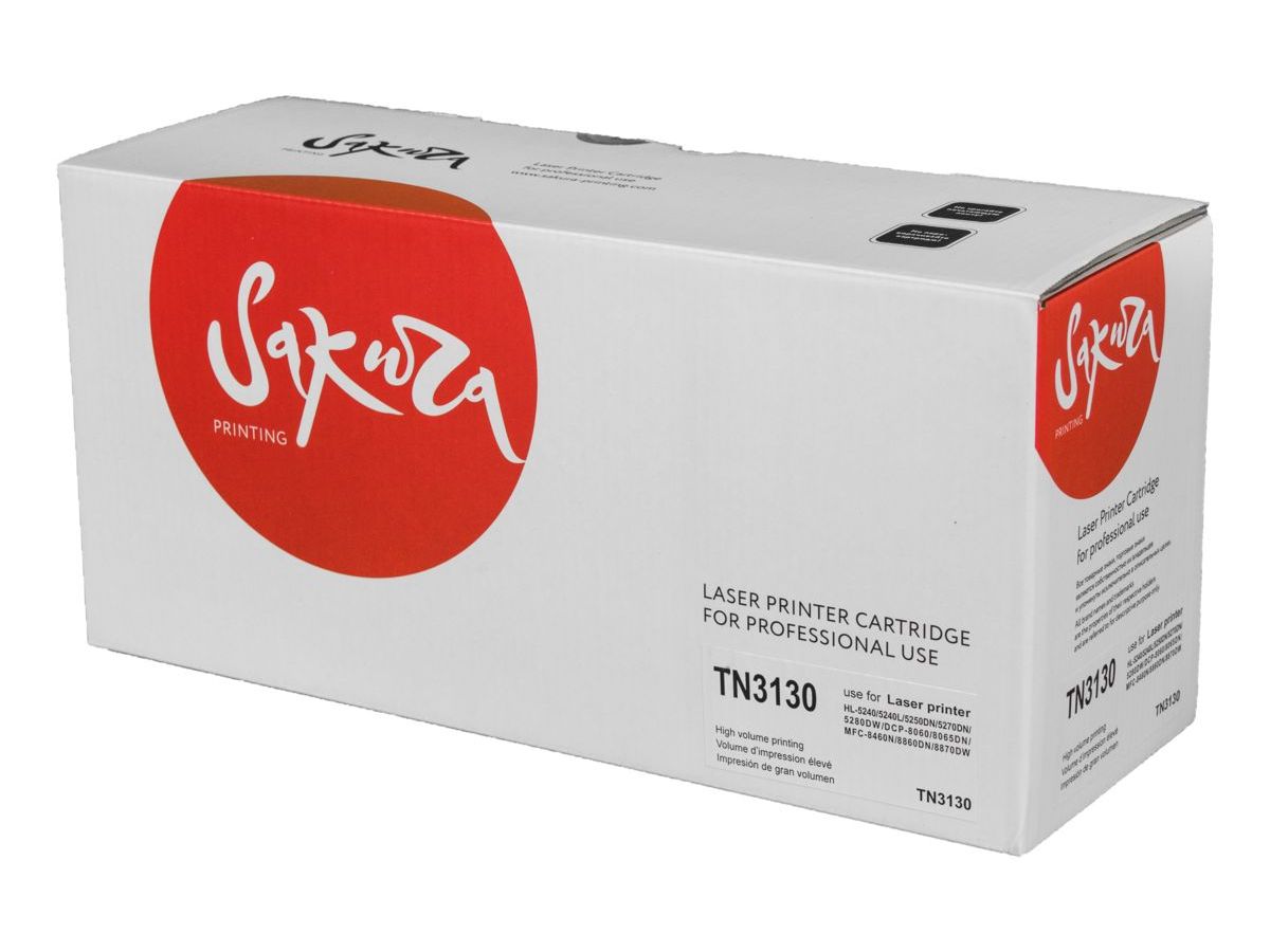 Картридж SAKURA TN3130 для Brother, черный, 3500 к. DCP-8065DN/MFC-8460N/MFC-8860DN/MFC-8870DW/HL-5240/HL-5240L/HL-5250DN/HL-5270DN/HL-5280DW/DCP-8060
Картридж SAKURA TN3130 для Brother, черный, 3500 к. DCP-8065DN/MFC-8460N/MFC-8860DN/MFC-8870DW/HL-5240/HL-5240L/HL-5250DN/HL-5270DN/HL-5280DW/DCP-8060
