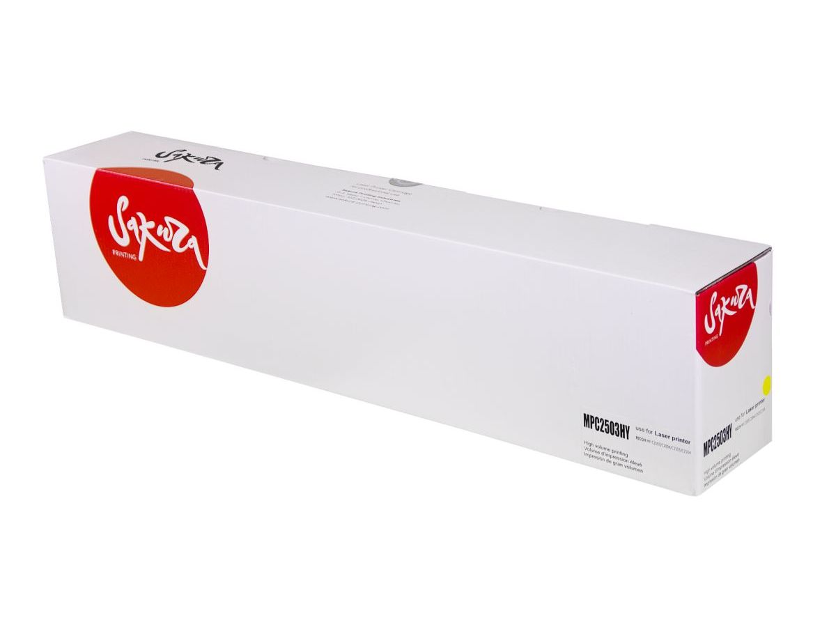Тонер-туба SAKURA MPC2503HY для Ricoh, желтый, 9500 к. Aficio MPC2003/MPC2503/MPC2011
Тонер-туба SAKURA MPC2503HY для Ricoh, желтый, 9500 к. Aficio MPC2003/MPC2503/MPC2011