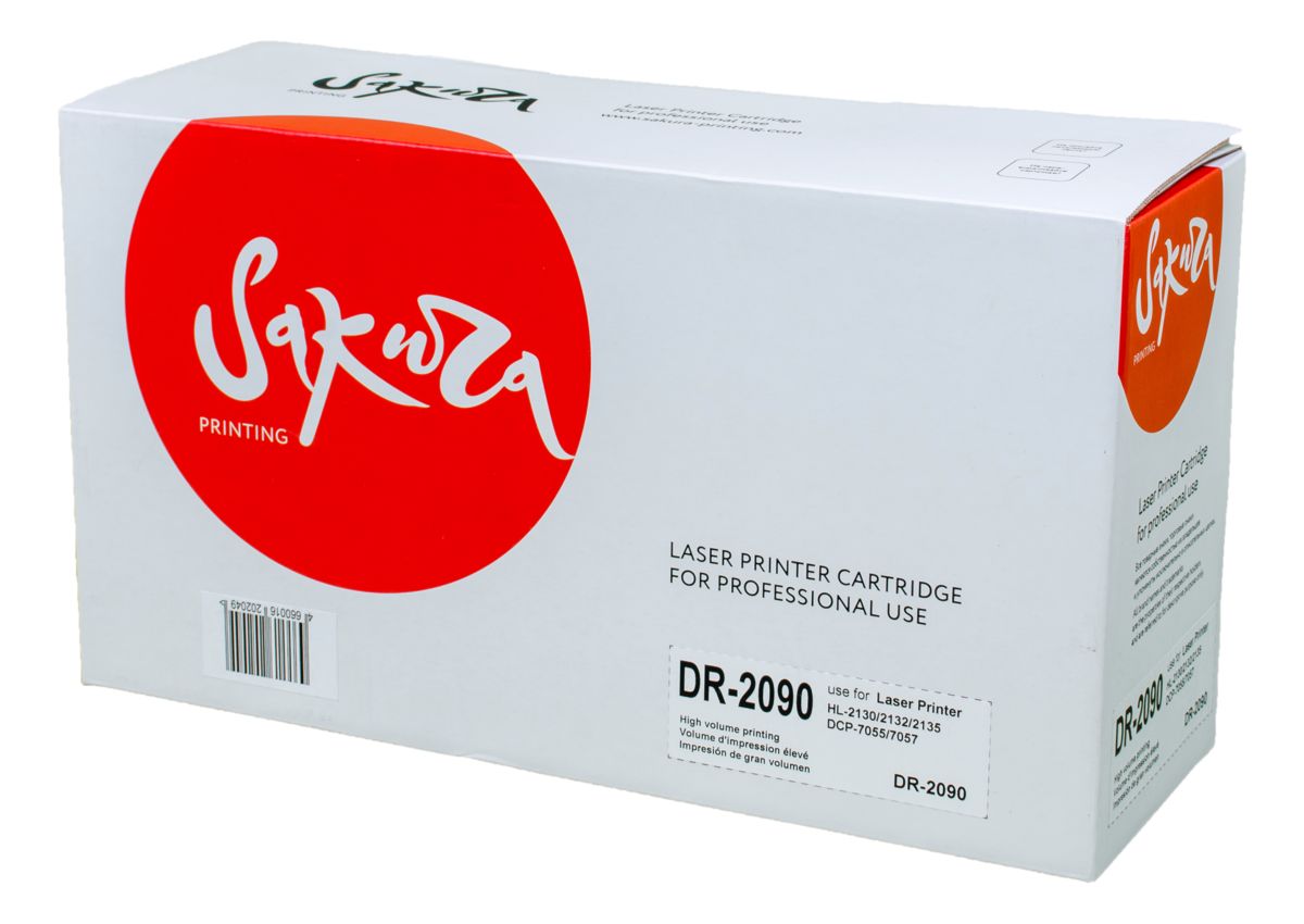 Фотобарабан SAKURA DR2090 для Brother, черный, 12000 к. HL-2130/DCP-7055/HL-2132/HL-2135
Фотобарабан SAKURA DR2090 для Brother, черный, 12000 к. HL-2130/DCP-7055/HL-2132/HL-2135