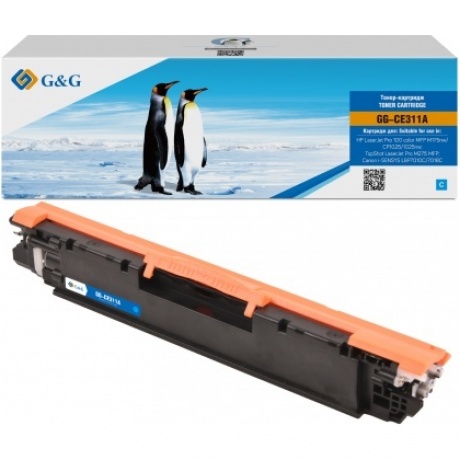 Тонер-картридж G&G HP CE311A/126A/Canon 729 синий 1k с чипом
Тонер-картридж G&G HP CE311A/126A/Canon 729 синий 1k с чипом