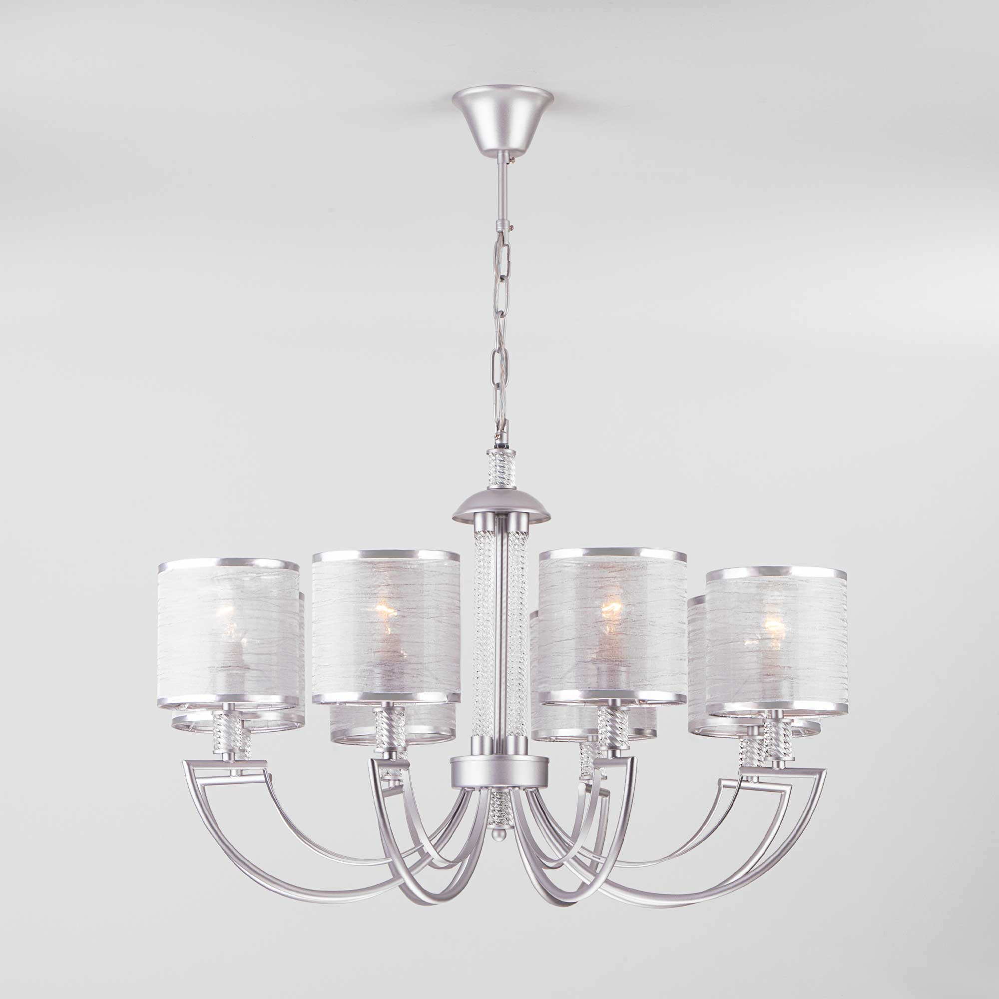 Люстра Евросвет 60099/8 серебро
Люстра Евросвет 60099/8 серебро