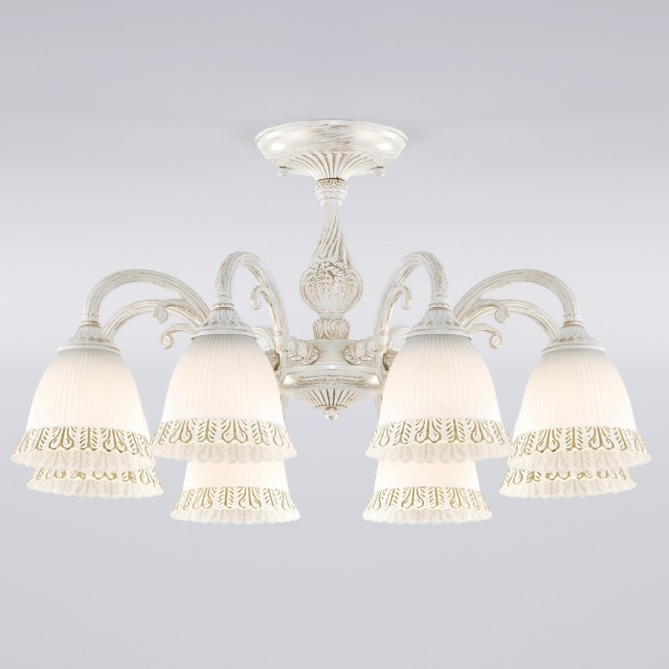 Люстра Евросвет 60107/8 белый с золотом
Люстра Евросвет 60107/8 белый с золотом