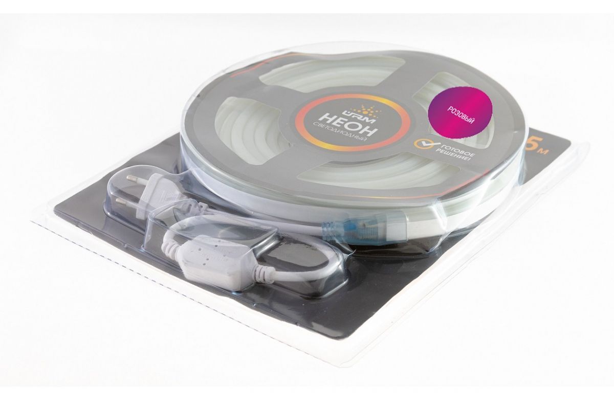 Лента светодиодная Urm 2835-120led IP65 220V 10W 425Lm (С26030) Pink 5м
Лента светодиодная Urm 2835-120led IP65 220V 10W 425Lm (С26030) Pink 5м