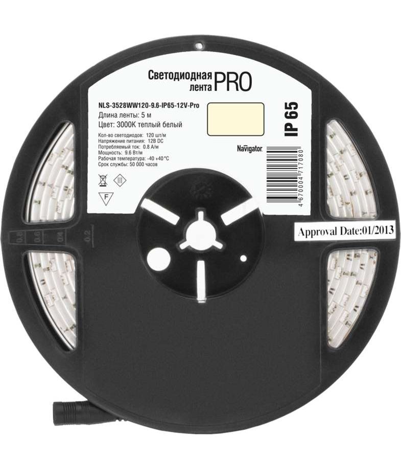 Лента светодиодная 71 411 NLS-3528WW120-9.6 IP65 12B R5 9.6Вт/м (уп.5м) Navigator 71411
Лента светодиодная 71 411 NLS-3528WW120-9.6 IP65 12B R5 9.6Вт/м (уп.5м) Navigator 71411