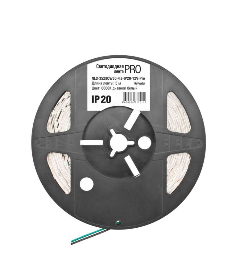 Лента светодиодная 71 701 NLS-3528CW60-4.8-IP20-12V-Pro R5 4.8Вт/м (уп.5м) Navigator 71701
Лента светодиодная 71 701 NLS-3528CW60-4.8-IP20-12V-Pro R5 4.8Вт/м (уп.5м) Navigator 71701