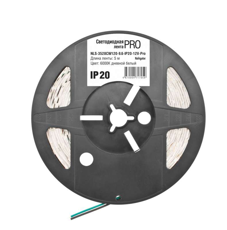 Лента светодиодная 71 705 NLS-3528CW120-9.6-IP20-12V-Pro R5 9.6Вт/м (уп.5м) Navigator 71705
Лента светодиодная 71 705 NLS-3528CW120-9.6-IP20-12V-Pro R5 9.6Вт/м (уп.5м) Navigator 71705