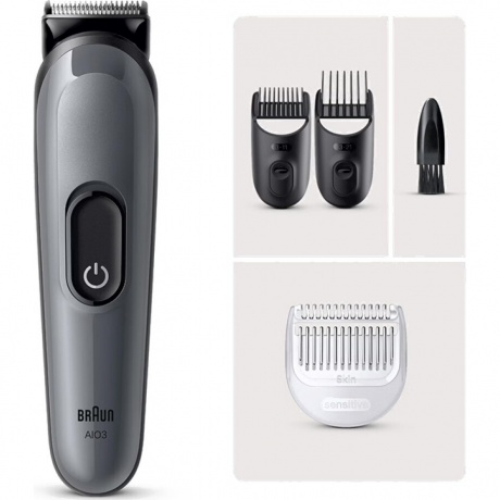 Триммер Braun AIO3500 серый (насадок в компл:3шт)
Триммер Braun AIO3500 серый (насадок в компл:3шт)
