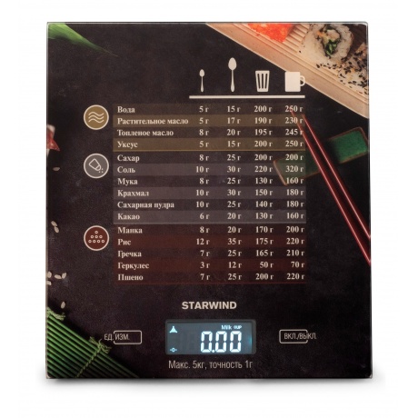 Весы кухонные электронные Starwind SSK3377 макс.вес:5кг рисунок
Весы кухонные электронные Starwind SSK3377 макс.вес:5кг рисунок