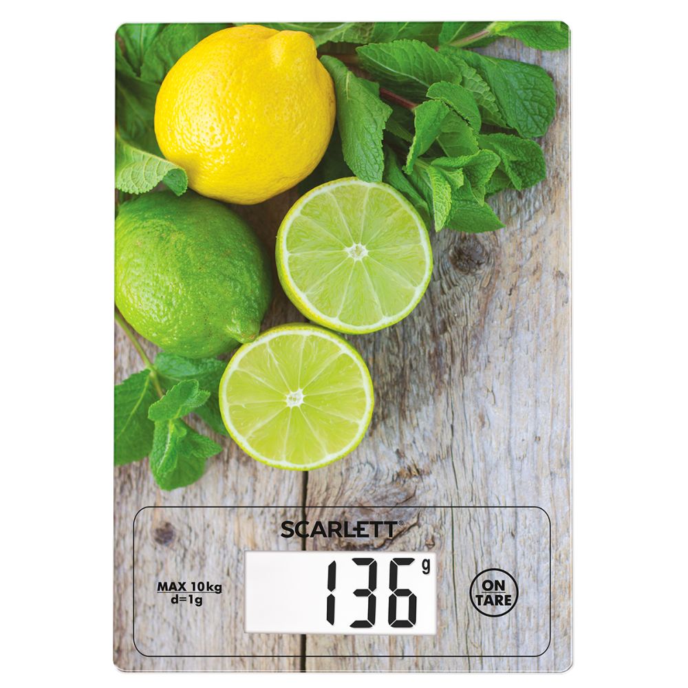 Весы кухонные Scarlett SC-KS57P21 лайм/мята
Весы кухонные Scarlett SC-KS57P21 лайм/мята
