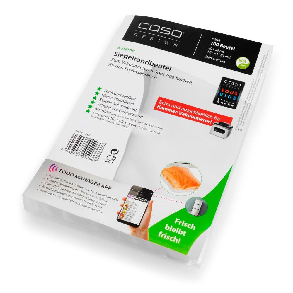 Пакеты для вакуумного упаковщика Caso 6 Sterne 20x30
Пакеты для вакуумного упаковщика Caso 6 Sterne 20x30