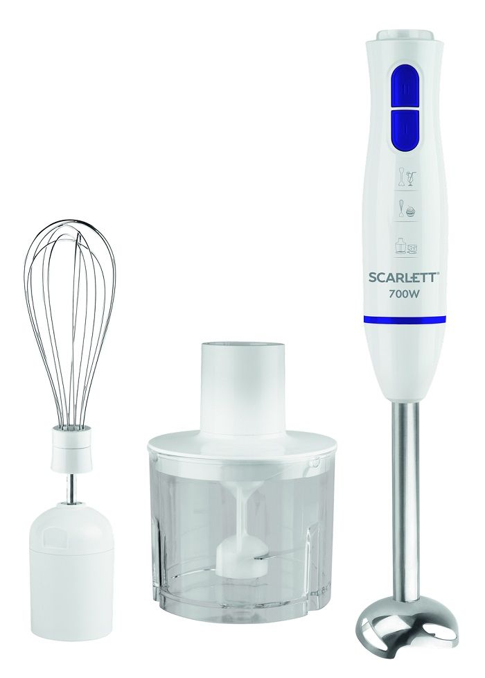 Блендер погружной Scarlett SC-HB42F37 700Вт белый
Блендер погружной Scarlett SC-HB42F37 700Вт белый