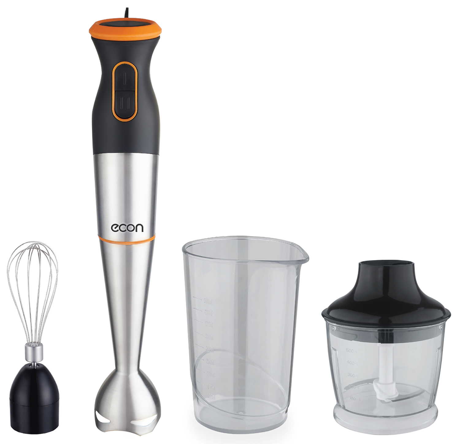 Блендер погружной Econ ECO-443HB Black-Orange, Серебристый
Блендер погружной Econ ECO-443HB Black-Orange, Серебристый