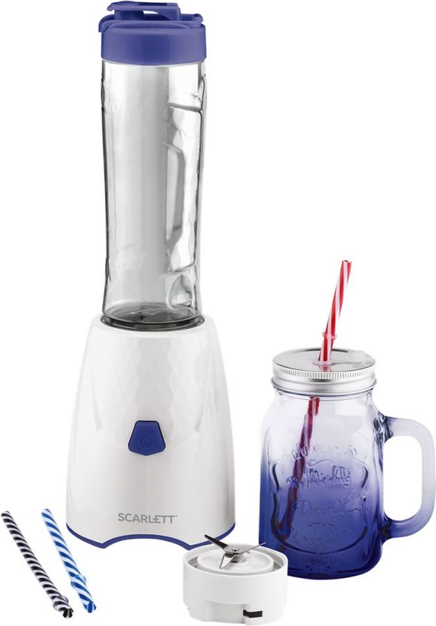 Блендер стационарный Scarlett SC-JB146G05 450Вт синий/белый
Блендер стационарный Scarlett SC-JB146G05 450Вт синий/белый