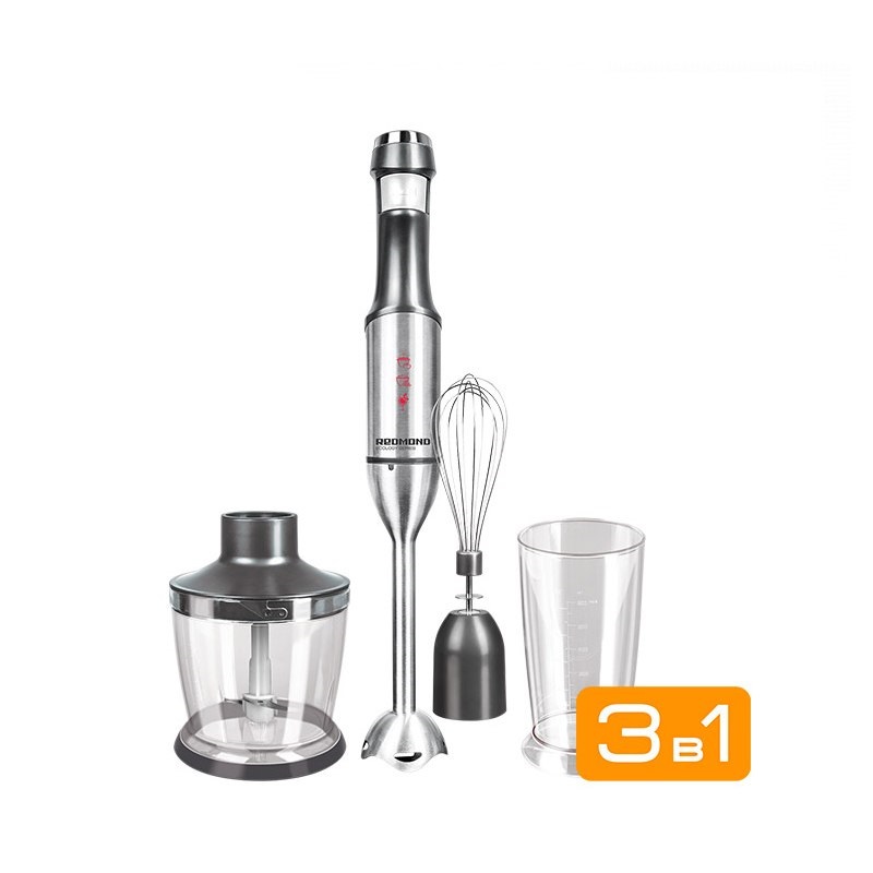 Блендер погружной Redmond RHB-2966, Серебристый 
Блендер погружной Redmond RHB-2966, Серебристый