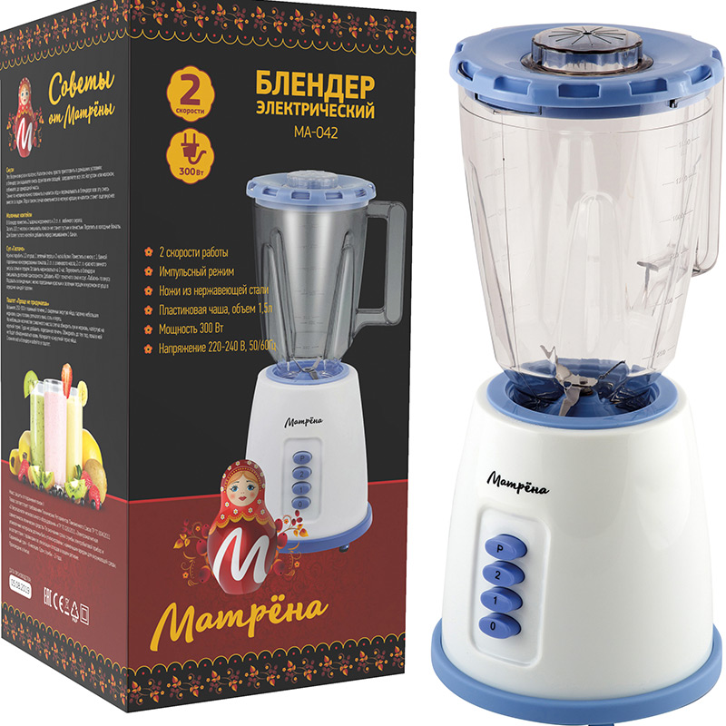 Блендер стационарный Матрёна MA-042, Белый
Блендер стационарный Матрёна MA-042, Белый