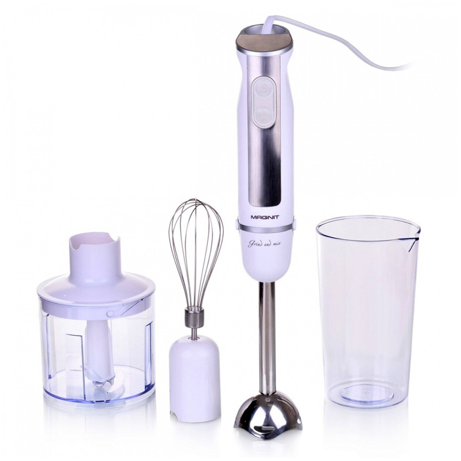 Блендер погружной Magnit RMB-2527 White/Grey, Белый
Блендер погружной Magnit RMB-2527 White/Grey, Белый