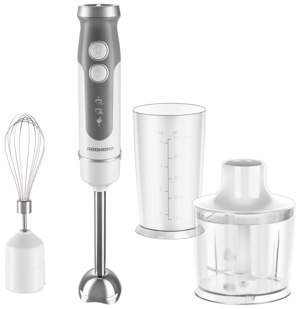 Блендер погружной Redmond RHB-2921 белый/серый
Блендер погружной Redmond RHB-2921 белый/серый
