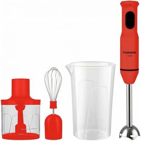 Блендер погружной Starwind SBP2300 1000Вт красный/черный
Блендер погружной Starwind SBP2300 1000Вт красный/черный