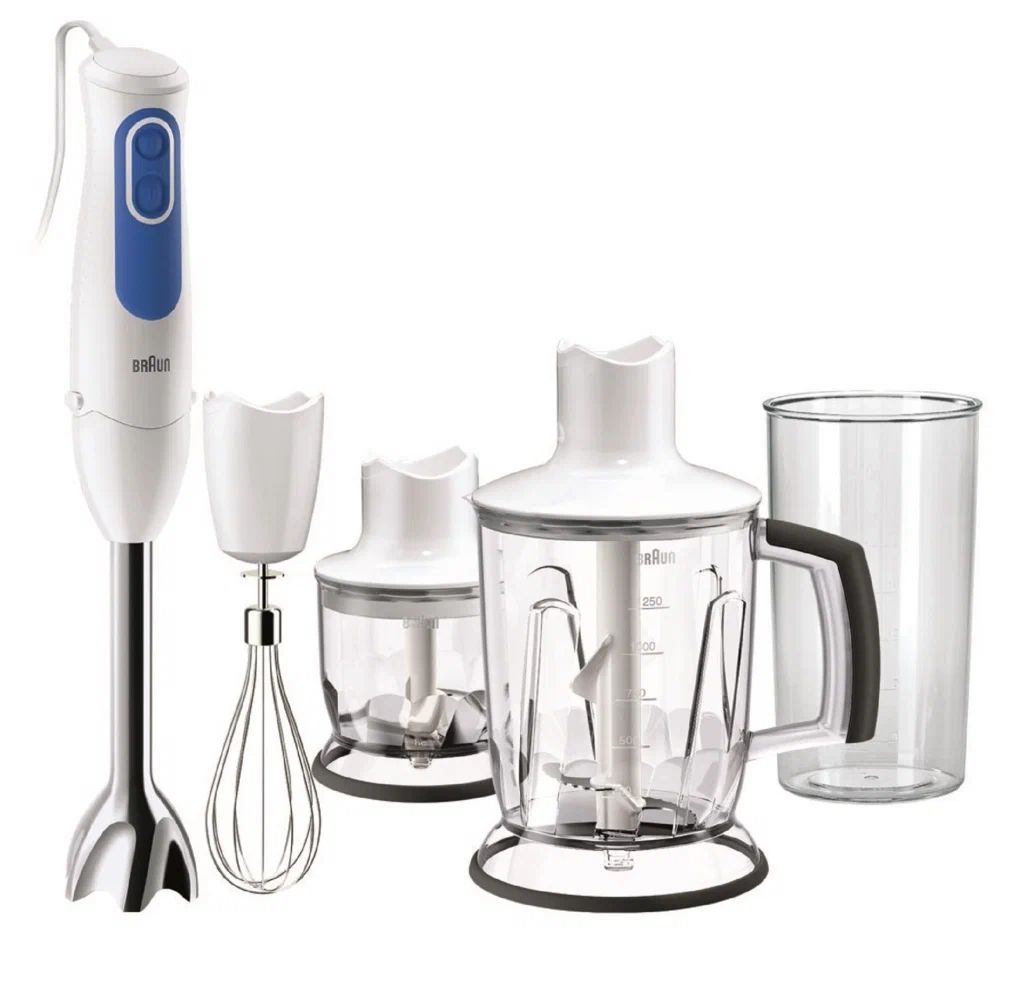 Блендер погружной Braun MQ3045WH Aperitive 700Вт белый/синий
Блендер погружной Braun MQ3045WH Aperitive 700Вт белый/синий