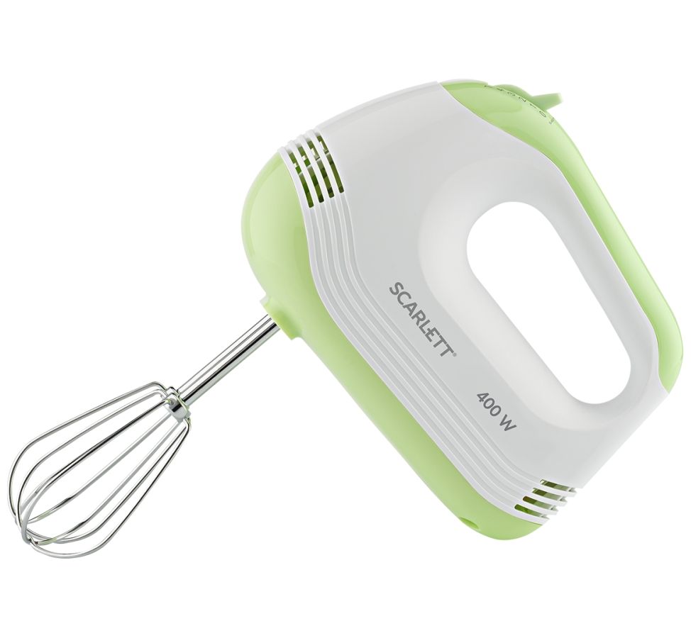 Миксер ручной Scarlett SC-HM40S15 400Вт белый/зеленый
Миксер ручной Scarlett SC-HM40S15 400Вт белый/зеленый