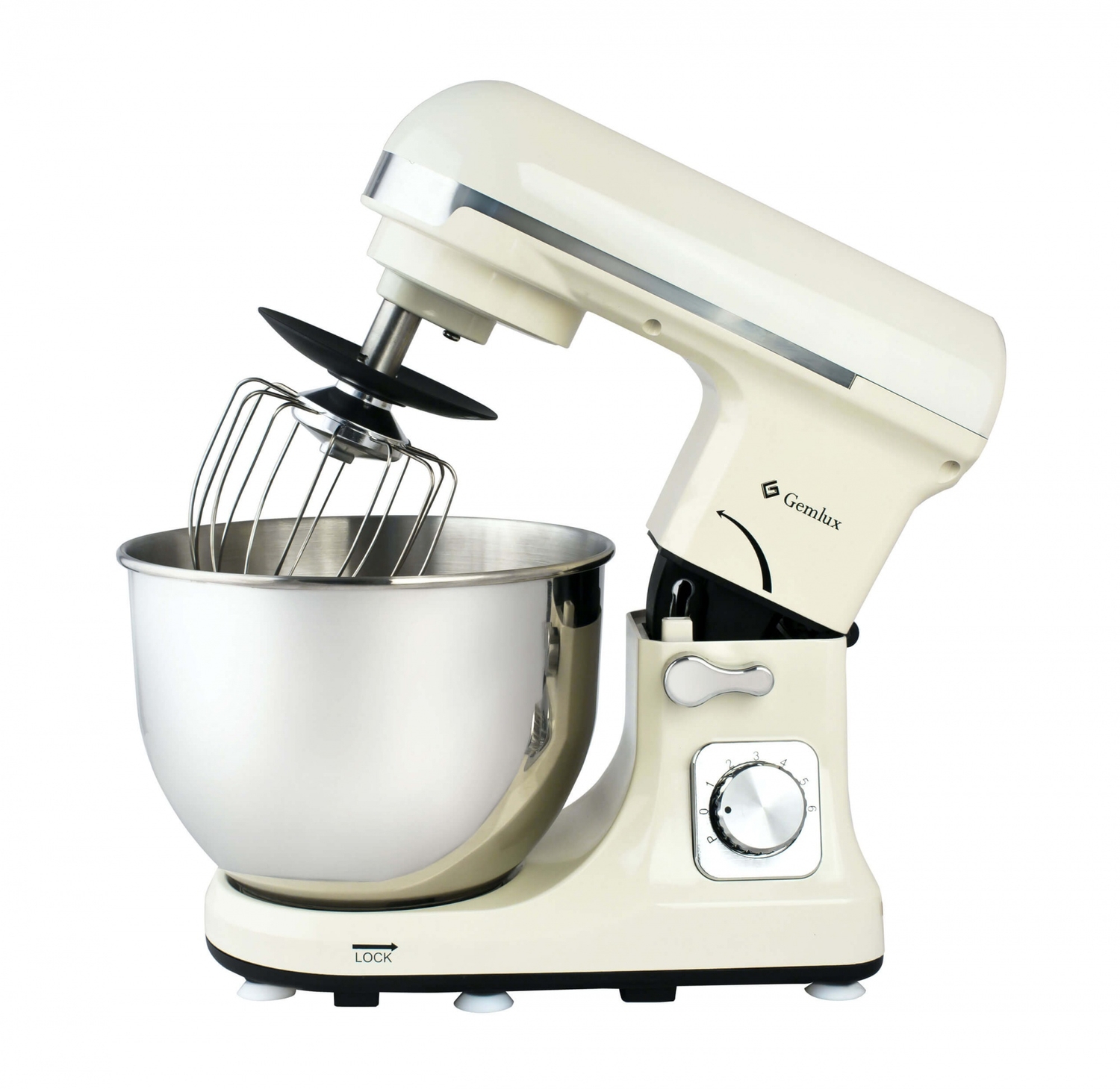 Миксер планетарный Gemlux GL-SM5.5CR, Кремовый
Миксер планетарный Gemlux GL-SM5.5CR, Кремовый