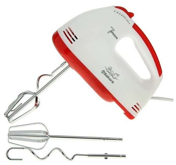 Миксер ручной Sakura SA-6313R, Красный;белый
Миксер ручной Sakura SA-6313R, Красный;белый
