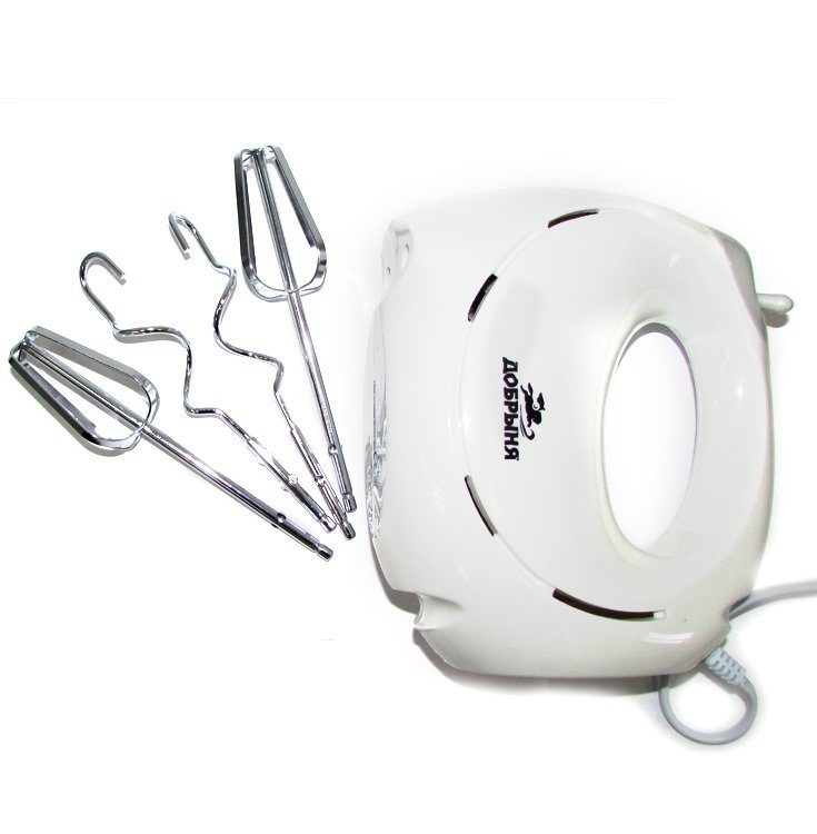 Миксер ручной Добрыня DO-2309 White
Миксер ручной Добрыня DO-2309 White