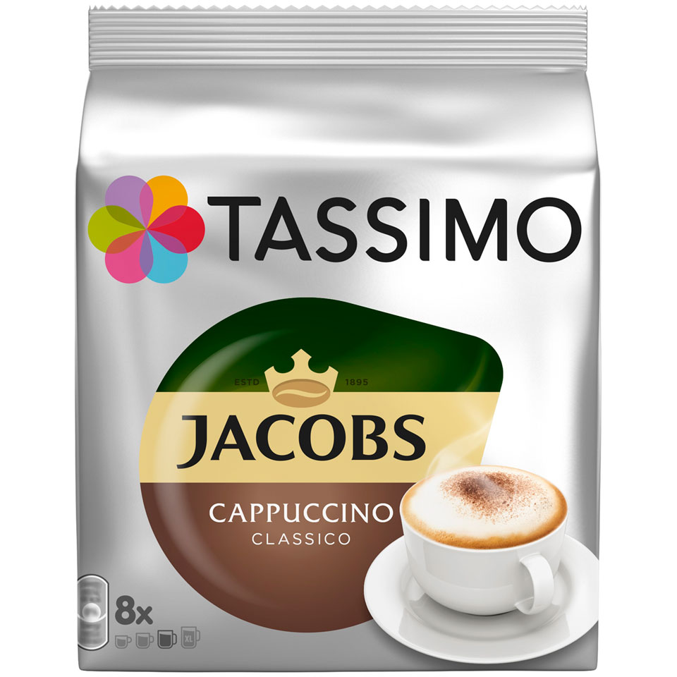 Капсулы кофе Tassimo Cappuccino 8 шт.
Капсулы кофе Tassimo Cappuccino 8 шт.