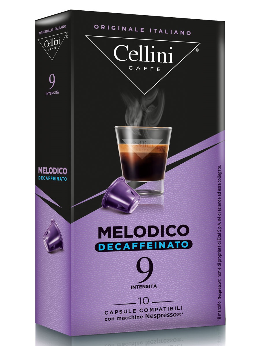 Капсулы Cellini Nespresso Melodico Decaffeinato 10шт
Капсулы Cellini Nespresso Melodico Decaffeinato 10шт
