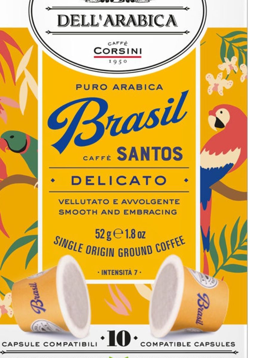 Капсулы кофе Compagnia Dell'Arabica Brasil Santos 10шт
Капсулы кофе Compagnia Dell'Arabica Brasil Santos 10шт