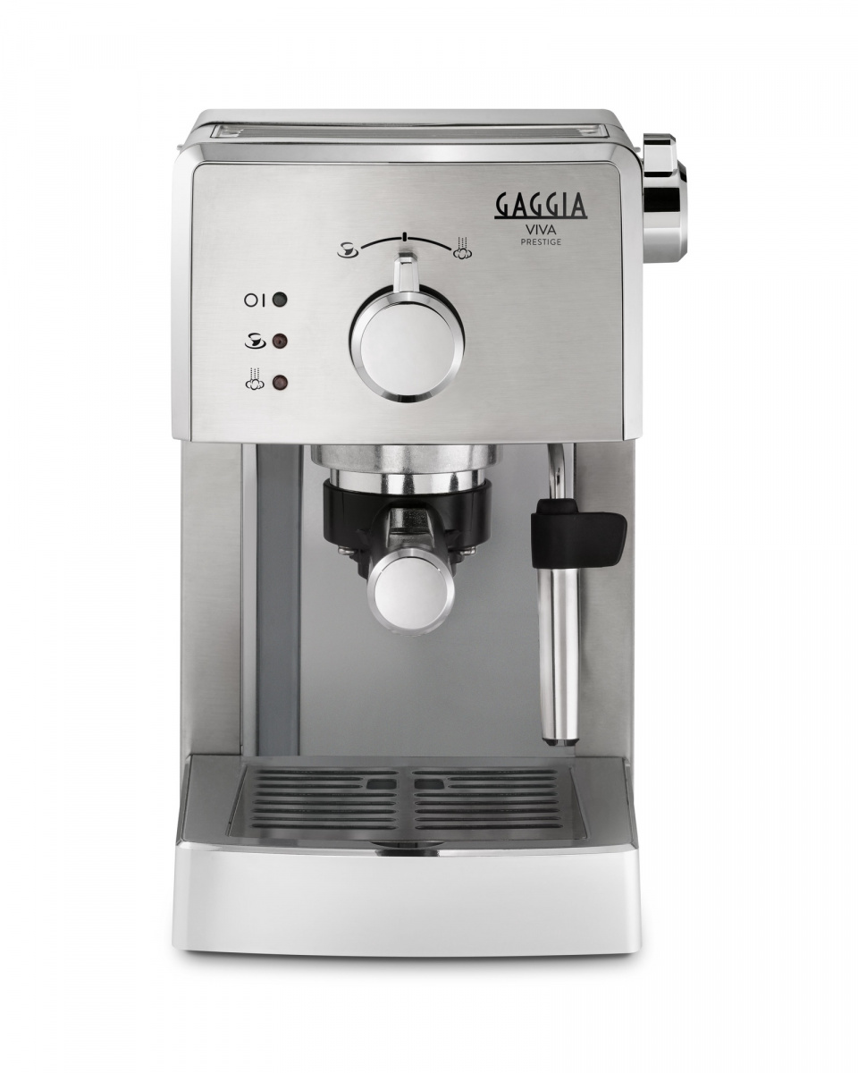 Кофеварка рожковая Gaggia Viva Prestige, Серебристый/черный
Кофеварка рожковая Gaggia Viva Prestige, Серебристый/черный