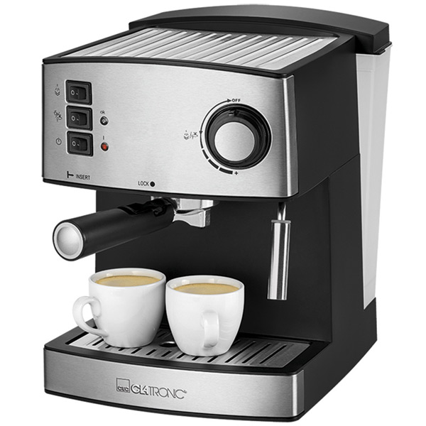 Кофеварка рожковая Clatronic ES 3643, Серебристый/черный
Кофеварка рожковая Clatronic ES 3643, Серебристый/черный