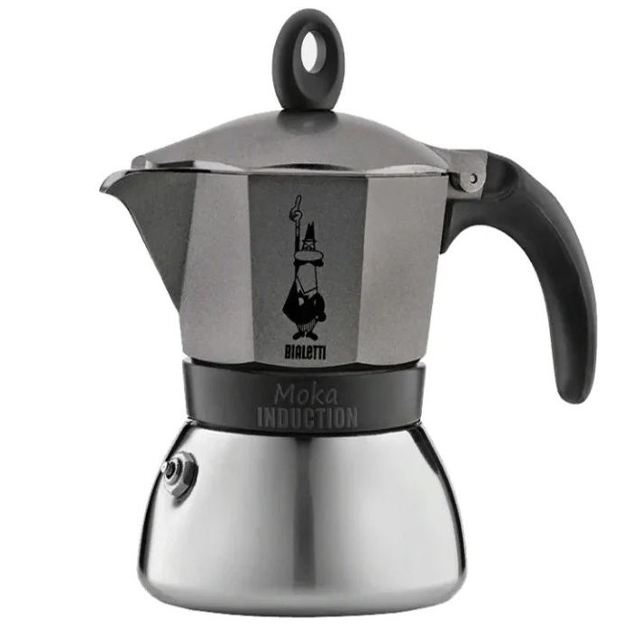 Кофеварка гейзерная Bialetti Moka Induzione (6 порций) Antracite 4823
Кофеварка гейзерная Bialetti Moka Induzione (6 порций) Antracite 4823