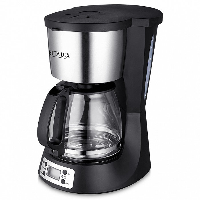Кофеварка капельная Delta Lux DE-2000 черная
Кофеварка капельная Delta Lux DE-2000 черная