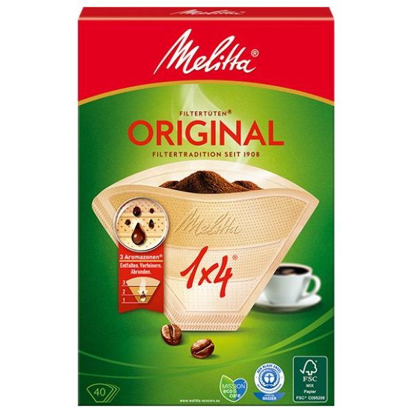 Фильтры для кофеварок Melitta Original Brown 1x4
Фильтры для кофеварок Melitta Original Brown 1x4
