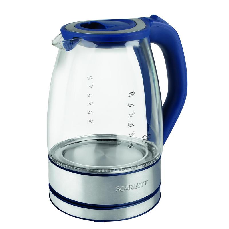 Электрочайник Scarlett SC-EK27G46 синий
Электрочайник Scarlett SC-EK27G46 синий
