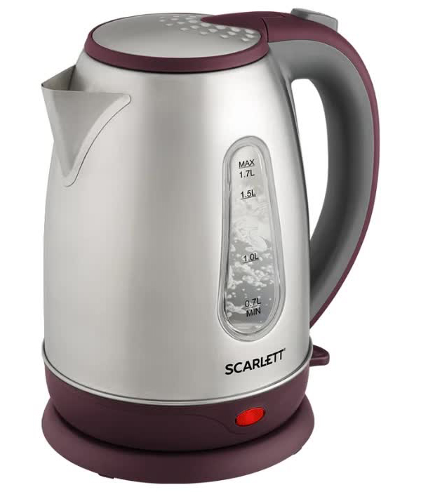 Чайник электрический Scarlett SC-EK21S89 1.7л. 2200Вт нержавеющая сталь/бордовый (корпус: нержавеющая сталь)
Чайник электрический Scarlett SC-EK21S89 1.7л. 2200Вт нержавеющая сталь/бордовый (корпус: нержавеющая сталь)