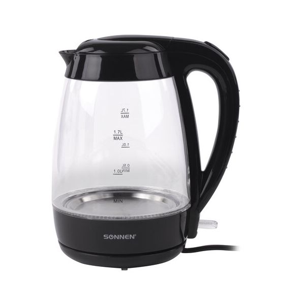 Чайник электрический Sonnen KT-200BK, 1,7л, 2200Вт, закрытый нагр. элемент, стекло, подсветка, черный, 451709
Чайник электрический Sonnen KT-200BK, 1,7л, 2200Вт, закрытый нагр. элемент, стекло, подсветка, черный, 451709