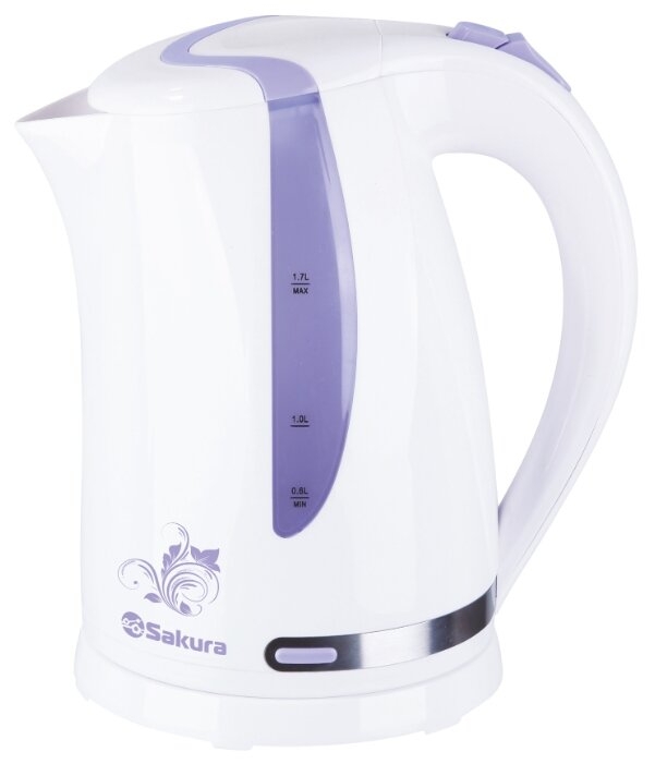 Чайник электрический Sakura SA-2318V белый/сиреневый
Чайник электрический Sakura SA-2318V белый/сиреневый