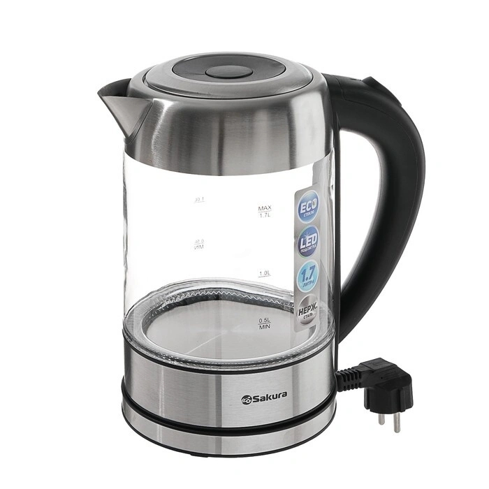 Чайник электрический Sakura SA-2720SBK 1.7L
Чайник электрический Sakura SA-2720SBK 1.7L