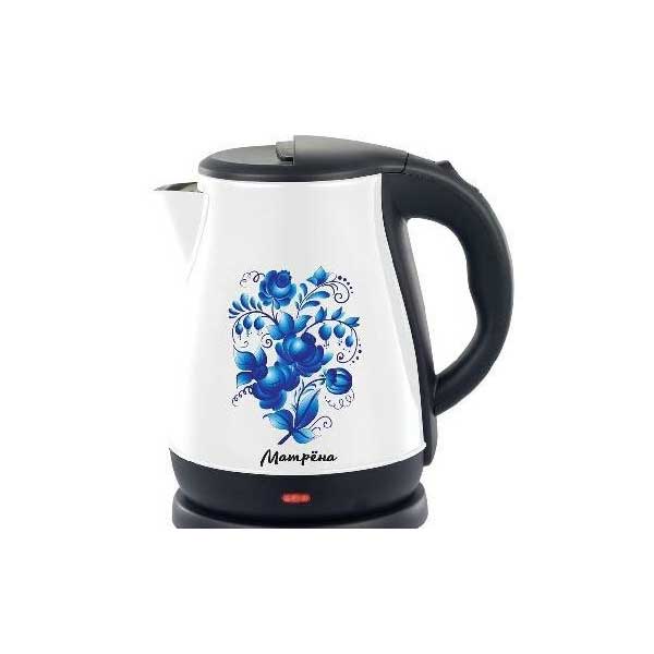Чайник электрический МАТРЁНА MA-003 электрический (1,7 л) стальной белый гжель
Чайник электрический МАТРЁНА MA-003 электрический (1,7 л) стальной белый гжель