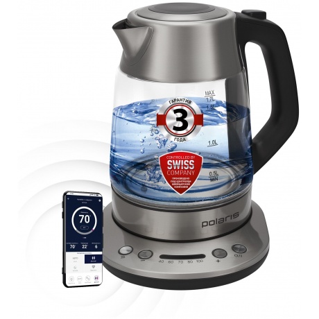 Чайник электрический Polaris PWK 1775CGLD WIFI серебристый
Чайник электрический Polaris PWK 1775CGLD WIFI серебристый