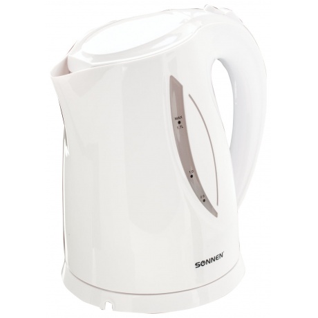 Чайник SONNEN KT-1758, 1,7л, 2200Вт, закрытый нагревательный элемент, пластик, белый, 453415
Чайник SONNEN KT-1758, 1,7л, 2200Вт, закрытый нагревательный элемент, пластик, белый, 453415