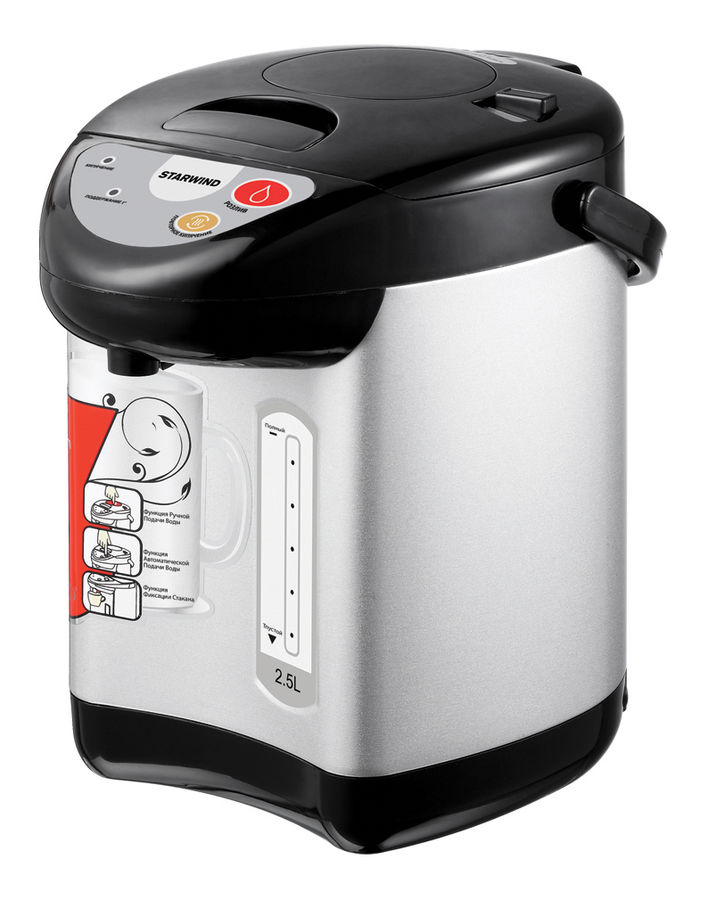 Термопот Starwind STP2231 серебристый/черный
Термопот Starwind STP2231 серебристый/черный