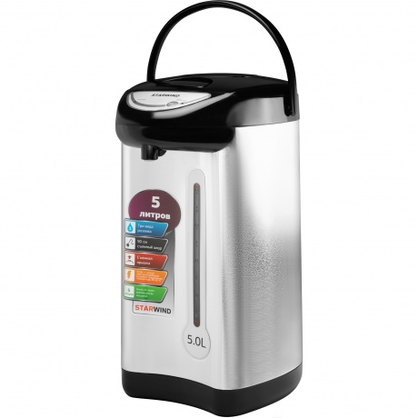 Термопот Starwind STP2850 5л. 750Вт серебристый/черный
Термопот Starwind STP2850 5л. 750Вт серебристый/черный