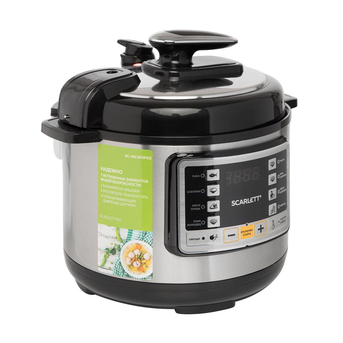 Мультиварка-скороварка Scarlett SC-MC410P02R, Стальной
Мультиварка-скороварка Scarlett SC-MC410P02R, Стальной
