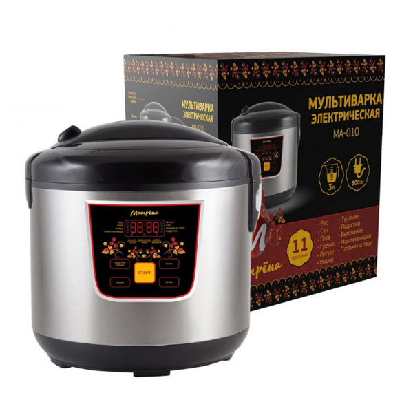 Мультиварка Матрена MA-010, Серебристый
Мультиварка Матрена MA-010, Серебристый