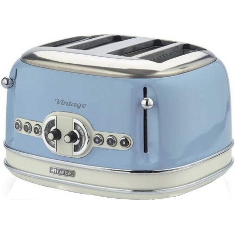 Тостер Ariete 156 Vintage (00C015605AR0), Голубой
Тостер Ariete 156 Vintage (00C015605AR0), Голубой