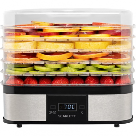 Сушилка для овощей и фруктов Scarlett SC-FD421T19 5 поддонов
Сушилка для овощей и фруктов Scarlett SC-FD421T19 5 поддонов