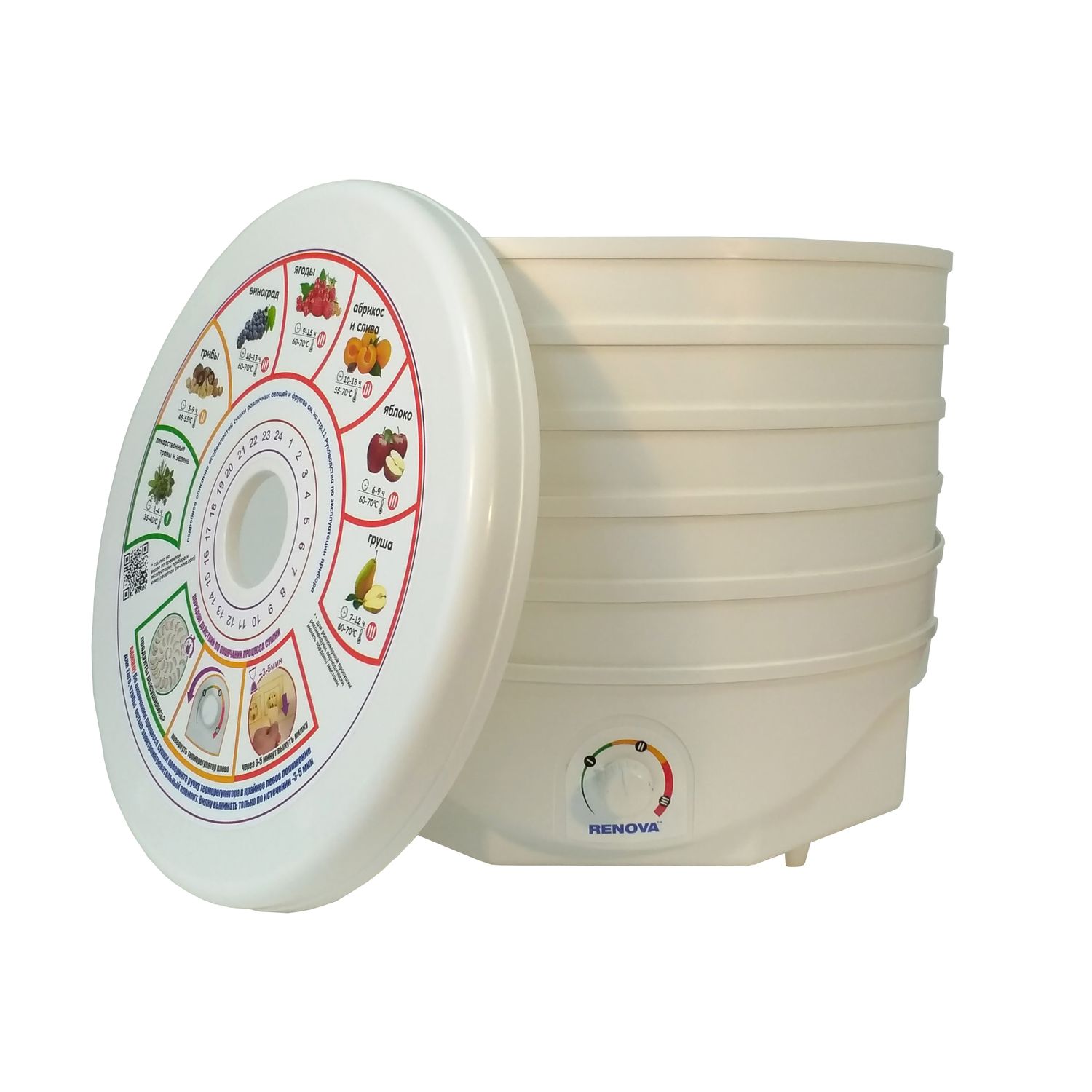 Сушилка для овощей и фруктов Renova DVN37-500/5
Сушилка для овощей и фруктов Renova DVN37-500/5